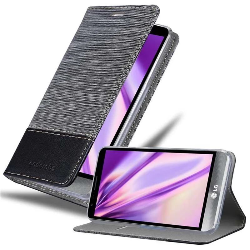 Cadorabo Hülle kompatibel mit LG STYLUS 3 Schutzhülle mit Magnetverschluss, Standfunktion und Kartenfach