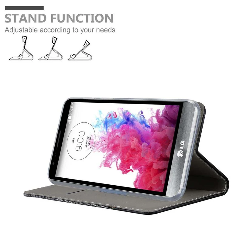Cadorabo Hülle kompatibel mit LG STYLUS 3 Schutzhülle mit Magnetverschluss, Standfunktion und Kartenfach