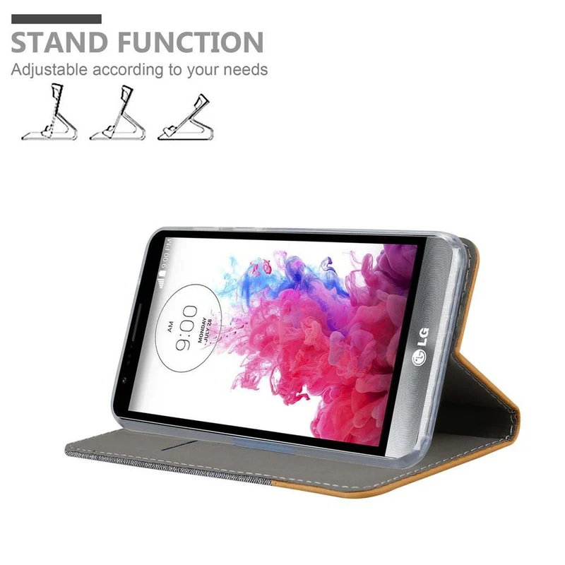 Cadorabo Hülle kompatibel mit LG STYLUS 3 Schutzhülle mit Magnetverschluss, Standfunktion und Kartenfach