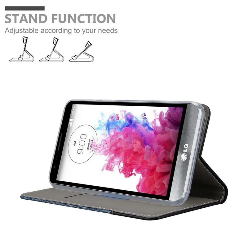 Cadorabo Hülle kompatibel mit LG STYLUS 3 Schutzhülle mit Magnetverschluss, Standfunktion und Kartenfach