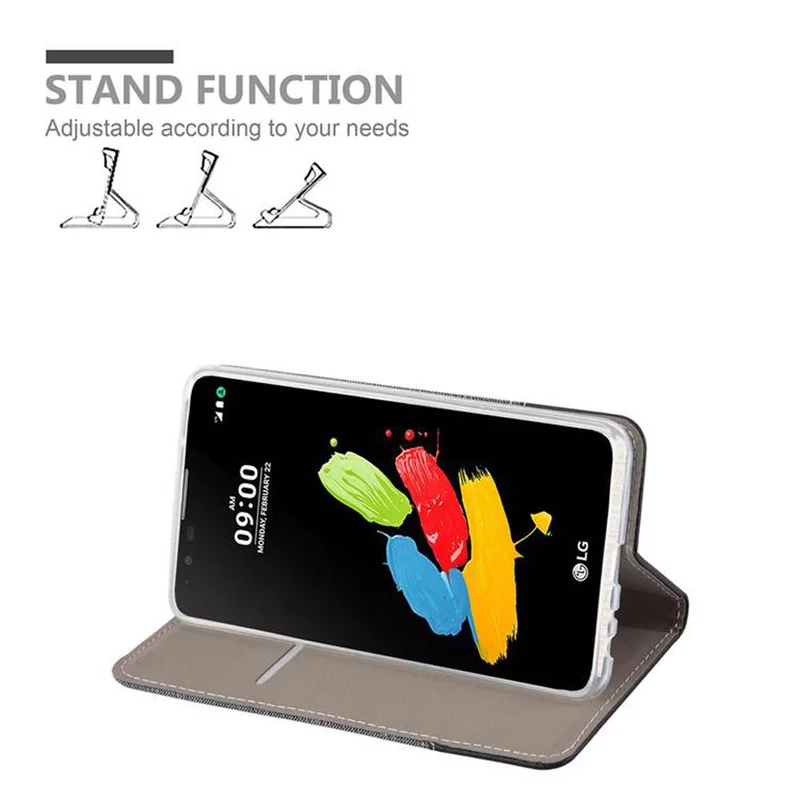 Cadorabo Hülle kompatibel mit LG STYLUS 2 Schutzhülle mit Magnetverschluss, Standfunktion und Kartenfach