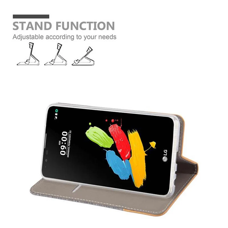 Cadorabo Hülle kompatibel mit LG STYLUS 2 Schutzhülle mit Magnetverschluss, Standfunktion und Kartenfach