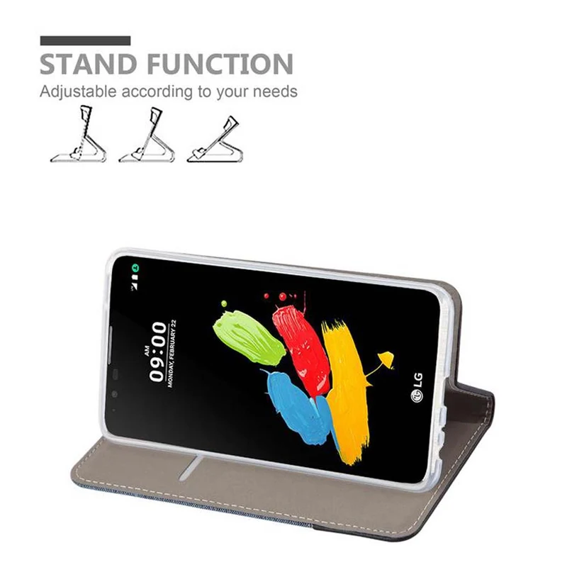 Cadorabo Hülle kompatibel mit LG STYLUS 2 Schutzhülle mit Magnetverschluss, Standfunktion und Kartenfach
