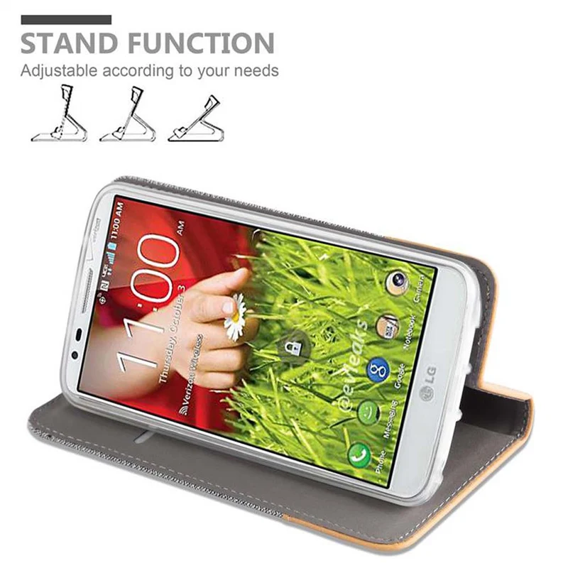 Cadorabo Hülle kompatibel mit LG G2 MINI Schutzhülle mit Magnetverschluss, Standfunktion und Kartenfach