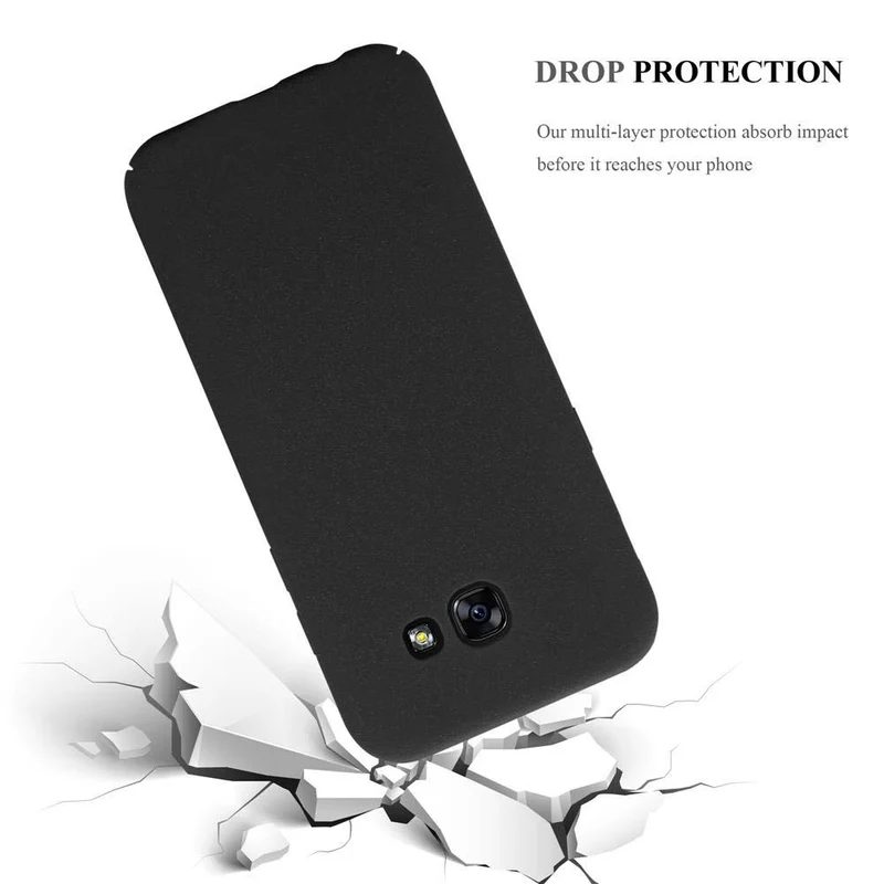 Cadorabo Hülle kompatibel mit Samsung Galaxy A5 2017 Hard Case Schutzhülle in Frosted Optik gegen Kratzer und Stöße