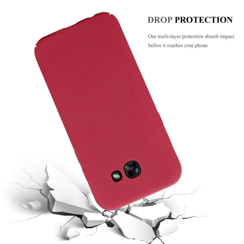 Cadorabo Hülle kompatibel mit Samsung Galaxy A5 2017 Hard Case Schutzhülle in Frosted Optik gegen Kratzer und Stöße