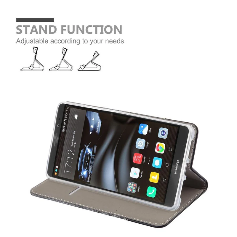 Cadorabo Hülle kompatibel mit Huawei MATE 8 Schutzhülle mit Magnetverschluss, Standfunktion und Kartenfach