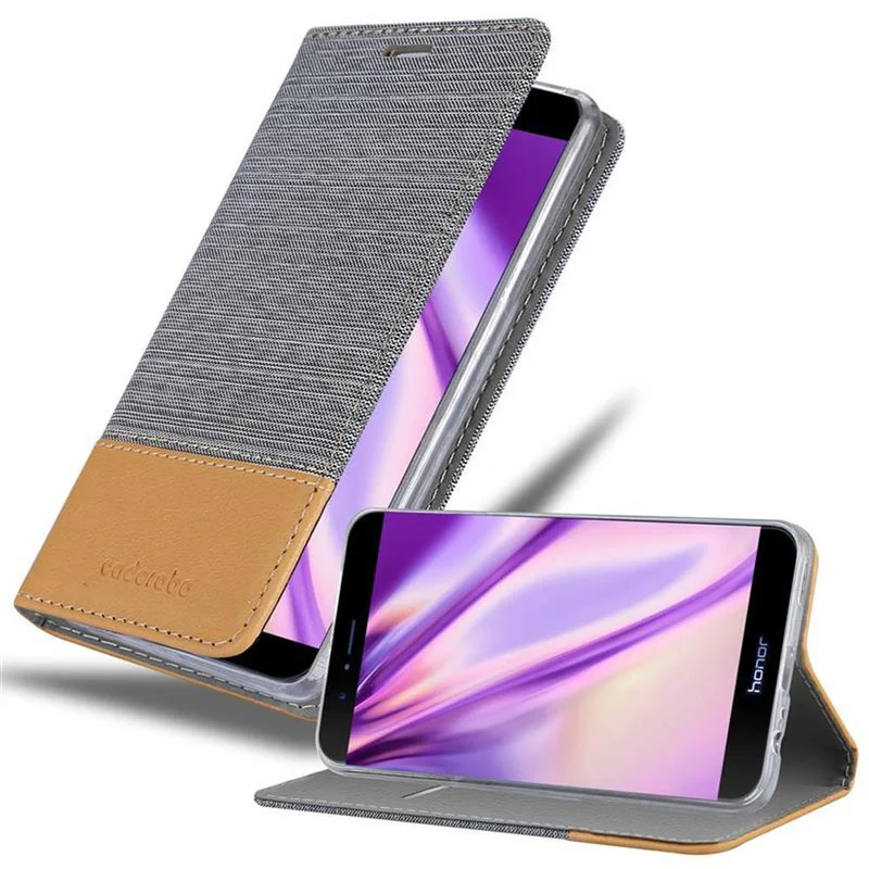 Cadorabo Hülle kompatibel mit Honor 8 PRO Schutzhülle mit Magnetverschluss, Standfunktion und Kartenfach