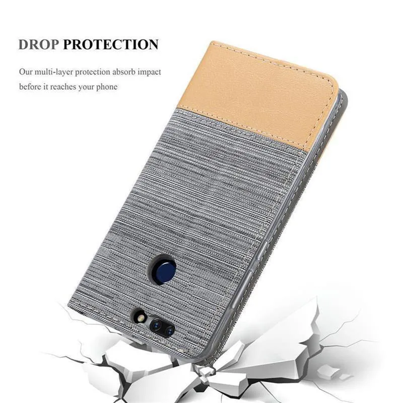 Cadorabo Hülle kompatibel mit Honor 8 PRO Schutzhülle mit Magnetverschluss, Standfunktion und Kartenfach
