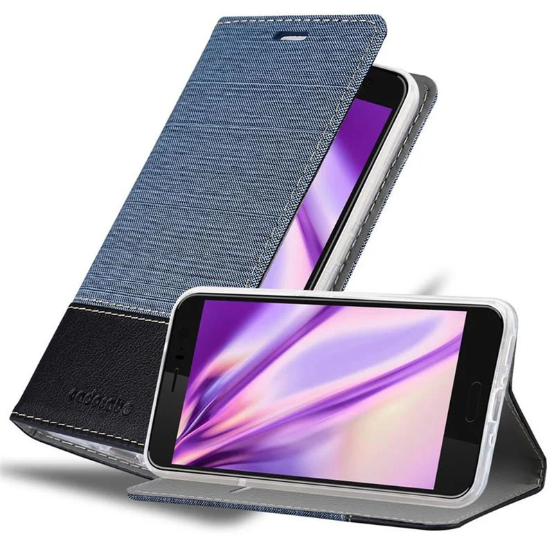 Cadorabo Hülle kompatibel mit HTC OCEAN / U11 Schutzhülle mit Magnetverschluss, Standfunktion und Kartenfach