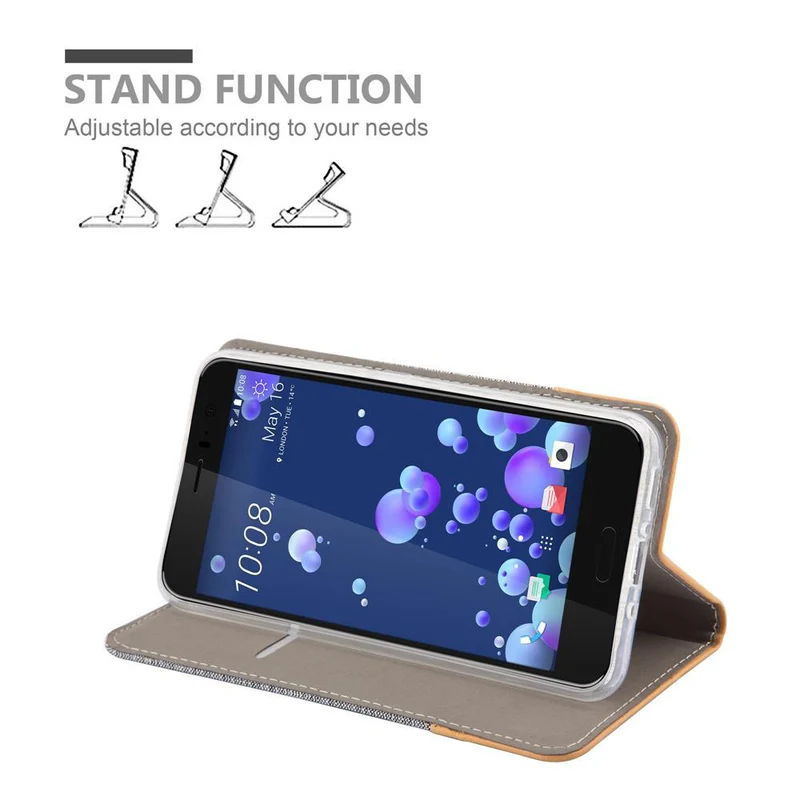 Cadorabo Hülle kompatibel mit HTC OCEAN / U11 Schutzhülle mit Magnetverschluss, Standfunktion und Kartenfach