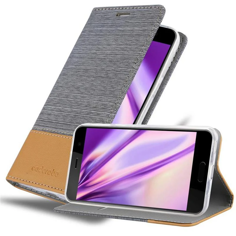 Cadorabo Hülle kompatibel mit HTC U PLAY Schutzhülle mit Magnetverschluss, Standfunktion und Kartenfach