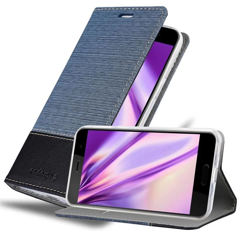 Cadorabo Hülle kompatibel mit HTC U PLAY Schutzhülle mit Magnetverschluss, Standfunktion und Kartenfach