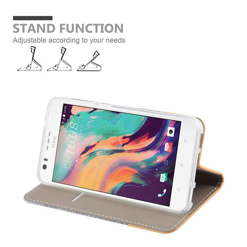 Cadorabo Hülle kompatibel mit HTC Desire 10 LIFESTYLE / Desire 825 Schutzhülle mit Magnetverschluss, Standfunktion und Kartenfach