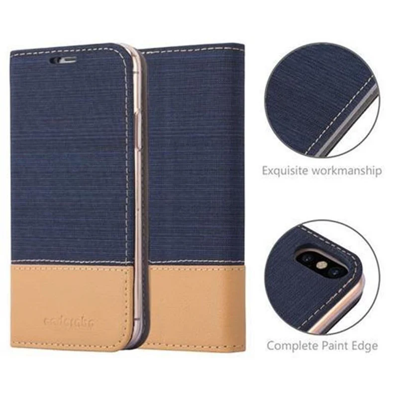 Cadorabo Hülle kompatibel mit Apple iPhone X / XS Schutzhülle mit Magnetverschluss, Standfunktion und Kartenfach