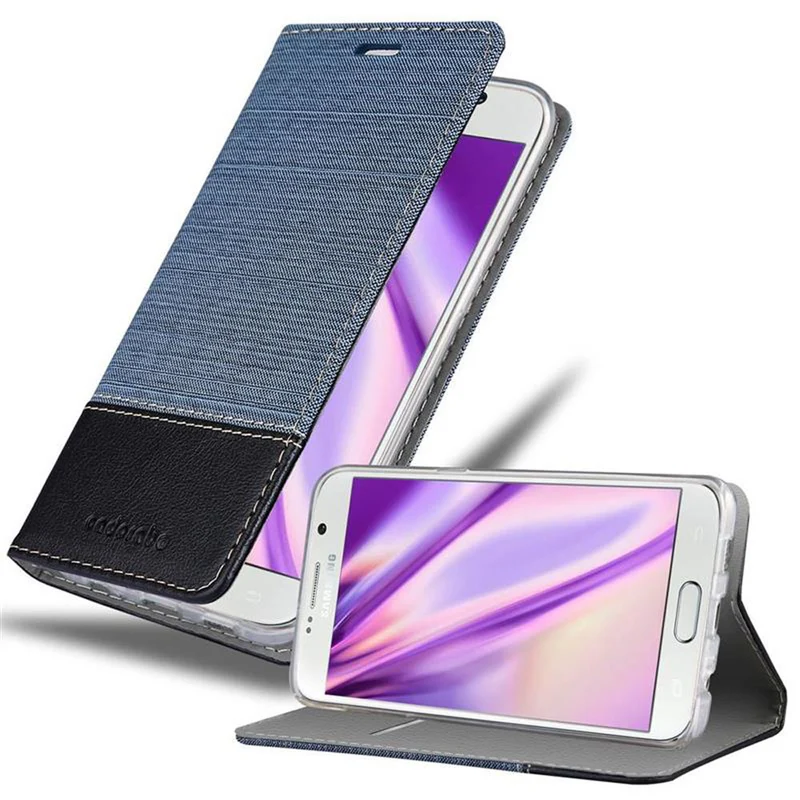 Cadorabo Hülle kompatibel mit Samsung Galaxy S6 EDGE PLUS Schutzhülle mit Magnetverschluss, Standfunktion und Kartenfach