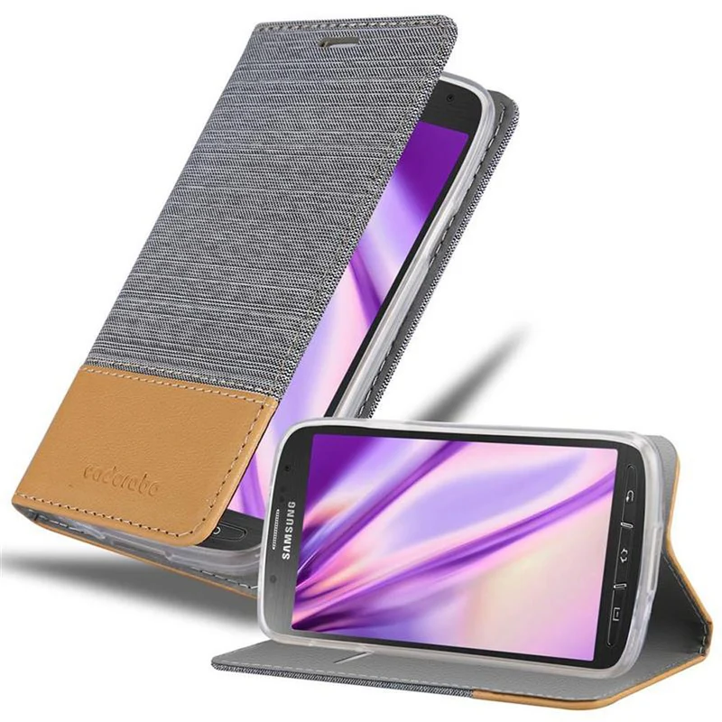 Cadorabo Hülle kompatibel mit Samsung Galaxy S4 ACTIVE Schutzhülle mit Magnetverschluss, Standfunktion und Kartenfach