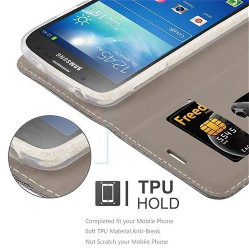 Cadorabo Hülle kompatibel mit Samsung Galaxy S4 ACTIVE Schutzhülle mit Magnetverschluss, Standfunktion und Kartenfach