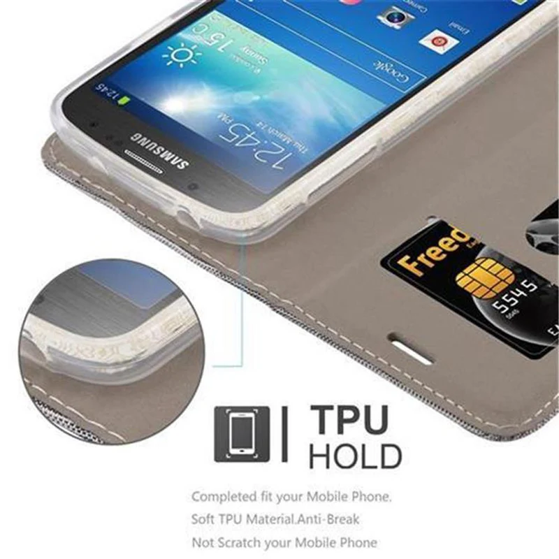 Cadorabo Hülle kompatibel mit Samsung Galaxy S4 ACTIVE Schutzhülle mit Magnetverschluss, Standfunktion und Kartenfach