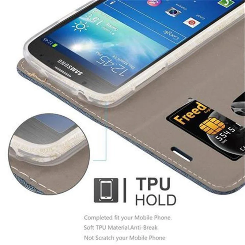 Cadorabo Hülle kompatibel mit Samsung Galaxy S4 ACTIVE Schutzhülle mit Magnetverschluss, Standfunktion und Kartenfach