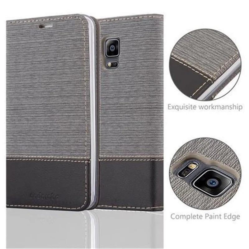 Cadorabo Hülle kompatibel mit Samsung Galaxy NOTE EDGE Schutzhülle mit Magnetverschluss, Standfunktion und Kartenfach