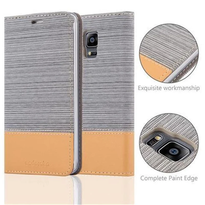 Cadorabo Hülle kompatibel mit Samsung Galaxy NOTE EDGE Schutzhülle mit Magnetverschluss, Standfunktion und Kartenfach