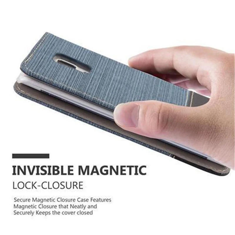 Cadorabo Hülle kompatibel mit Samsung Galaxy NOTE EDGE Schutzhülle mit Magnetverschluss, Standfunktion und Kartenfach