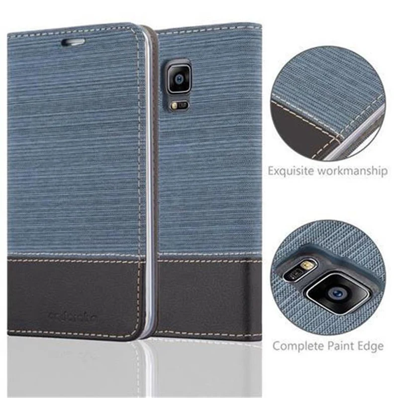 Cadorabo Hülle kompatibel mit Samsung Galaxy NOTE EDGE Schutzhülle mit Magnetverschluss, Standfunktion und Kartenfach