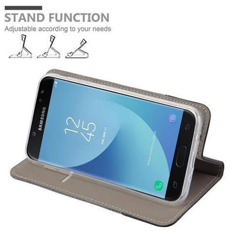 Cadorabo Hülle kompatibel mit Samsung Galaxy J7 2017 / J7 PRO Schutzhülle mit Magnetverschluss, Standfunktion und Kartenfach