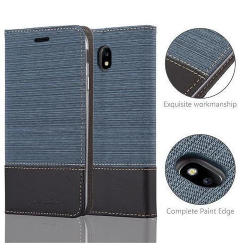 Cadorabo Hülle kompatibel mit Samsung Galaxy J7 2017 / J7 PRO Schutzhülle mit Magnetverschluss, Standfunktion und Kartenfach