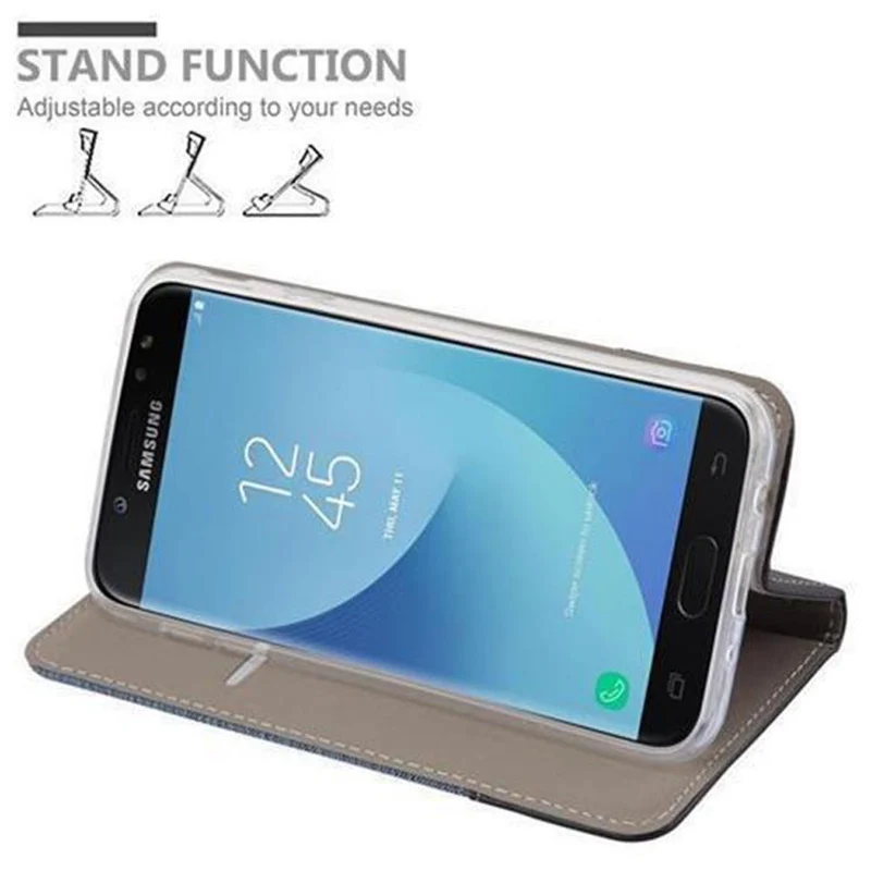 Cadorabo Hülle kompatibel mit Samsung Galaxy J7 2017 / J7 PRO Schutzhülle mit Magnetverschluss, Standfunktion und Kartenfach