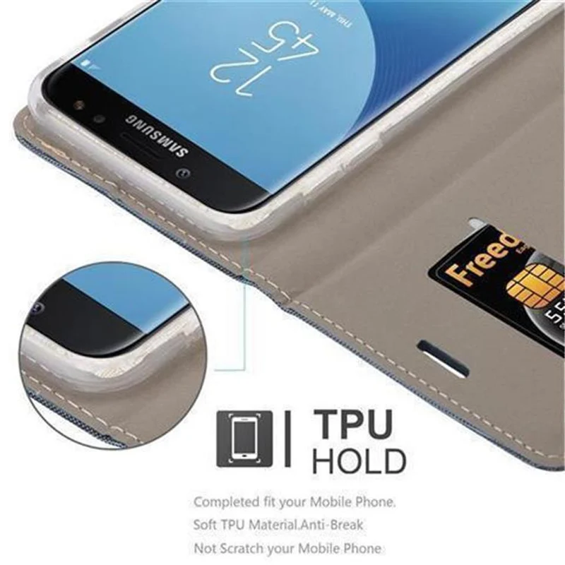 Cadorabo Hülle kompatibel mit Samsung Galaxy J5 2017 / J5 PRO Schutzhülle mit Magnetverschluss, Standfunktion und Kartenfach
