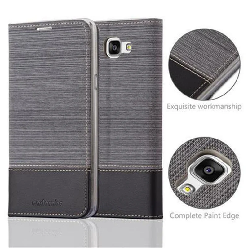 Cadorabo Hülle kompatibel mit Samsung Galaxy A9 2016 Schutzhülle mit Magnetverschluss, Standfunktion und Kartenfach