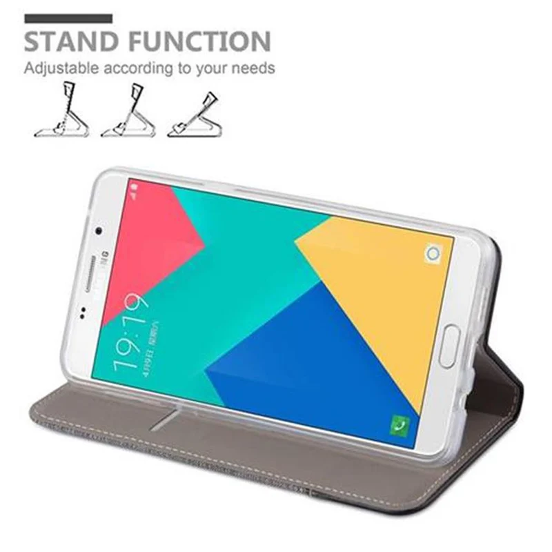Cadorabo Hülle kompatibel mit Samsung Galaxy A9 2016 Schutzhülle mit Magnetverschluss, Standfunktion und Kartenfach