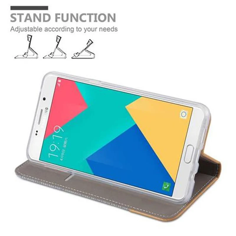 Cadorabo Hülle kompatibel mit Samsung Galaxy A9 2016 Schutzhülle mit Magnetverschluss, Standfunktion und Kartenfach