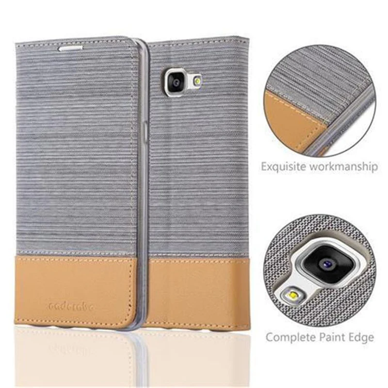 Cadorabo Hülle kompatibel mit Samsung Galaxy A9 2016 Schutzhülle mit Magnetverschluss, Standfunktion und Kartenfach