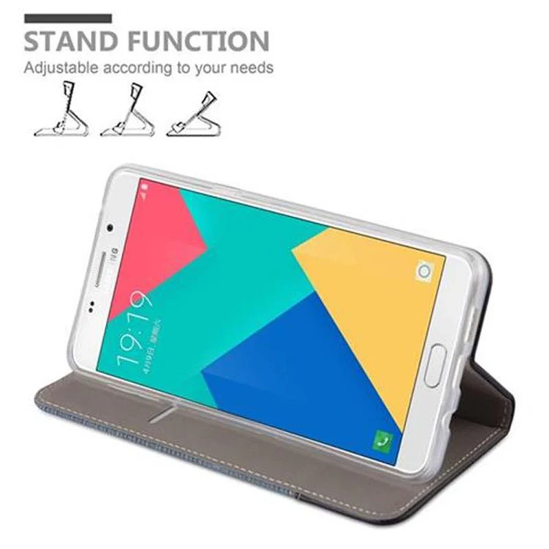 Cadorabo Hülle kompatibel mit Samsung Galaxy A9 2016 Schutzhülle mit Magnetverschluss, Standfunktion und Kartenfach