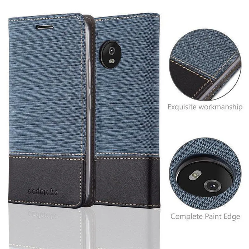 Cadorabo Hülle kompatibel mit Motorola MOTO G5 PLUS Schutzhülle mit Magnetverschluss, Standfunktion und Kartenfach