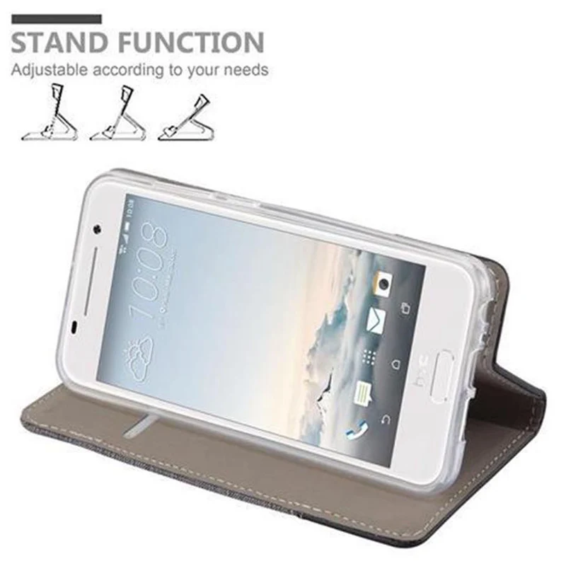 Cadorabo Hülle kompatibel mit HTC ONE A9 Schutzhülle mit Magnetverschluss, Standfunktion und Kartenfach