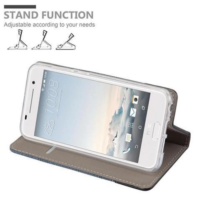 Cadorabo Hülle kompatibel mit HTC ONE A9 Schutzhülle mit Magnetverschluss, Standfunktion und Kartenfach
