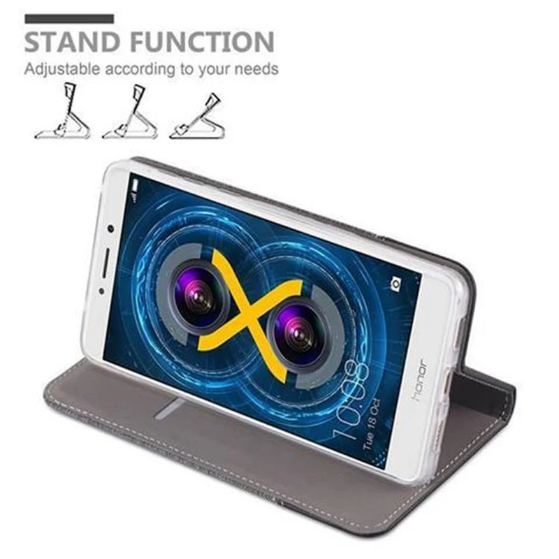 Cadorabo Hülle kompatibel mit Huawei MATE 9 LITE / GR5 2017 / Honor 6X Schutzhülle mit Magnetverschluss, Standfunktion und Kartenfach