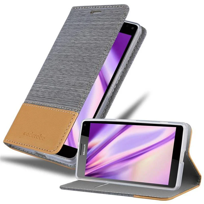 Cadorabo Hülle kompatibel mit Nokia Lumia 950 XL Schutzhülle mit Magnetverschluss, Standfunktion und Kartenfach