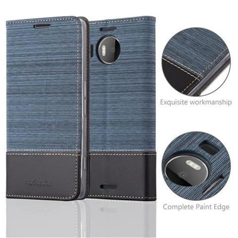 Cadorabo Hülle kompatibel mit Nokia Lumia 950 XL Schutzhülle mit Magnetverschluss, Standfunktion und Kartenfach