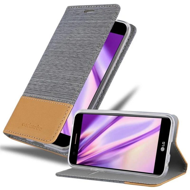 Cadorabo Hülle kompatibel mit LG K10 2017 Schutzhülle mit Magnetverschluss, Standfunktion und Kartenfach