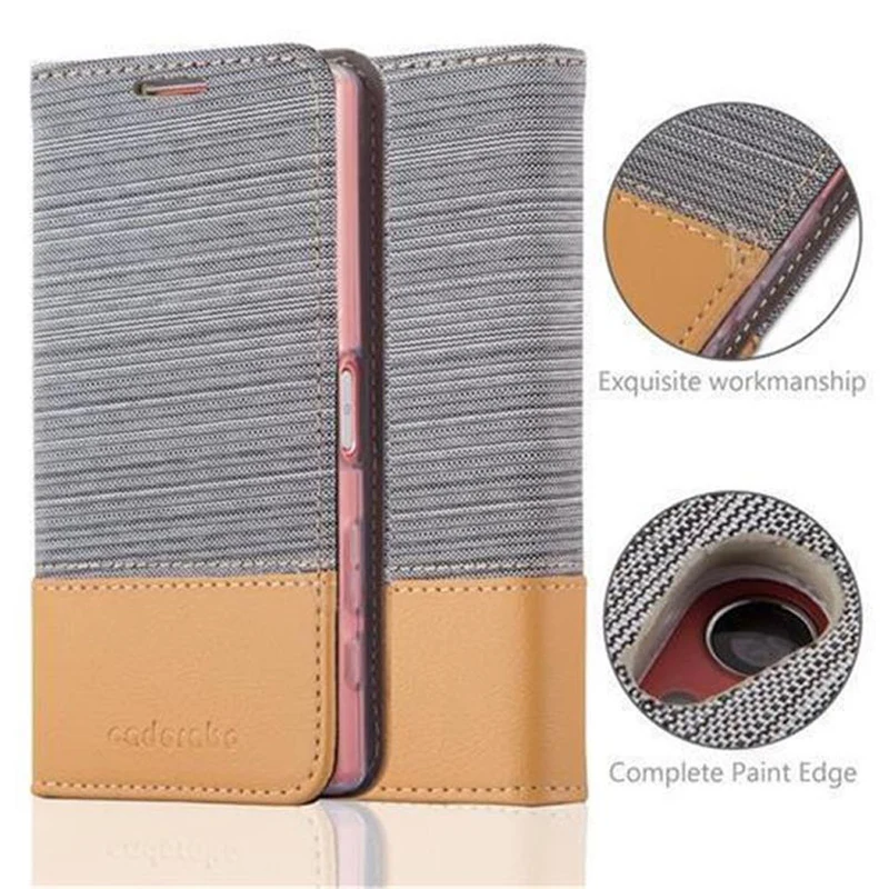 Cadorabo Hülle kompatibel mit Sony Xperia Z5 COMPACT Schutzhülle mit Magnetverschluss, Standfunktion und Kartenfach
