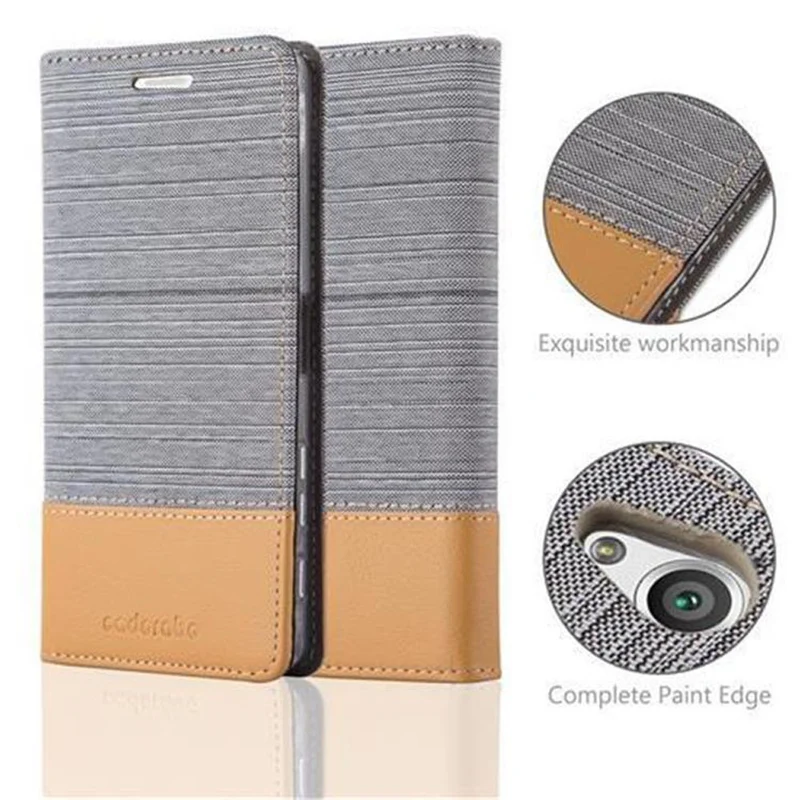 Cadorabo Hülle kompatibel mit Sony Xperia X Schutzhülle mit Magnetverschluss, Standfunktion und Kartenfach