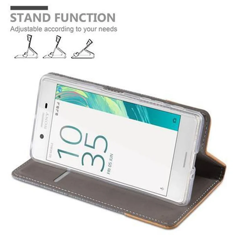Cadorabo Hülle kompatibel mit Sony Xperia X Schutzhülle mit Magnetverschluss, Standfunktion und Kartenfach