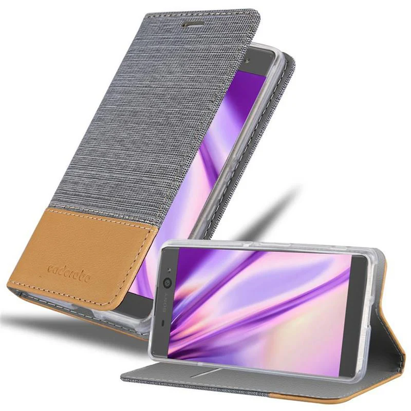 Cadorabo Hülle kompatibel mit Sony Xperia XA Schutzhülle mit Magnetverschluss, Standfunktion und Kartenfach