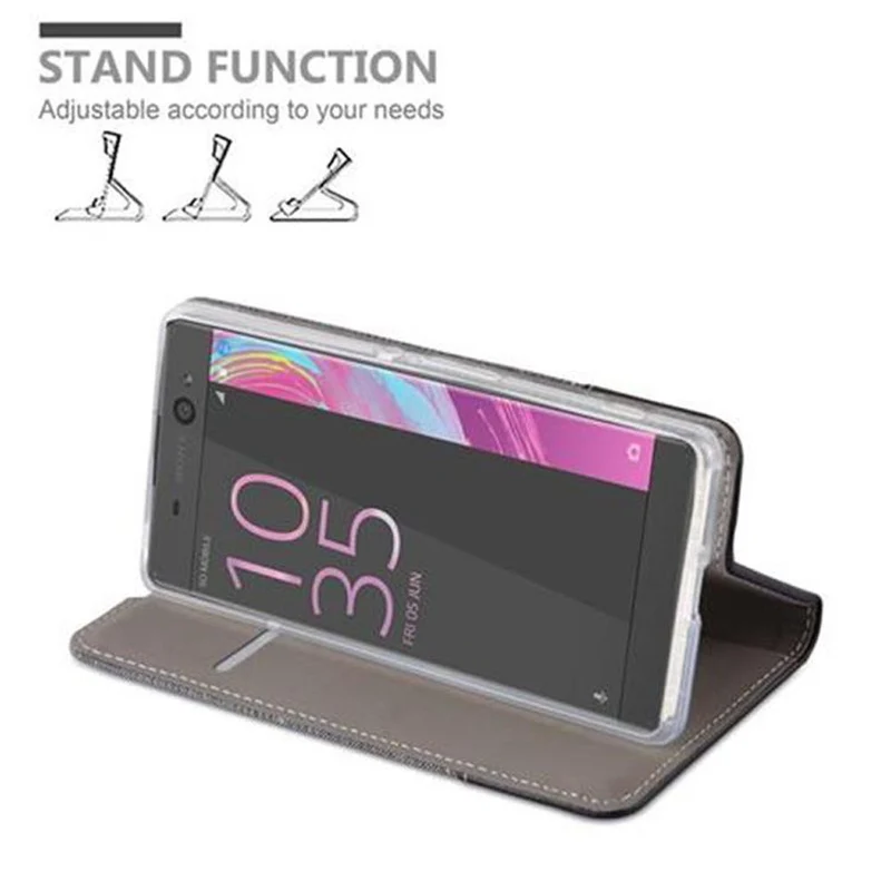 Cadorabo Hülle kompatibel mit Sony Xperia XA Schutzhülle mit Magnetverschluss, Standfunktion und Kartenfach