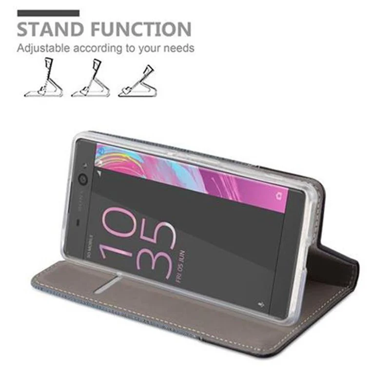 Cadorabo Hülle kompatibel mit Sony Xperia XA Schutzhülle mit Magnetverschluss, Standfunktion und Kartenfach